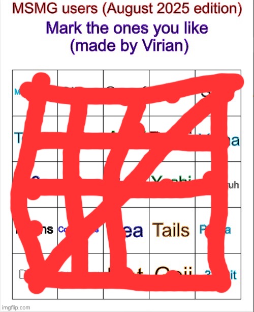 holy sell | image tagged in msmg user bingo august 2025 edition | made w/ Imgflip meme maker