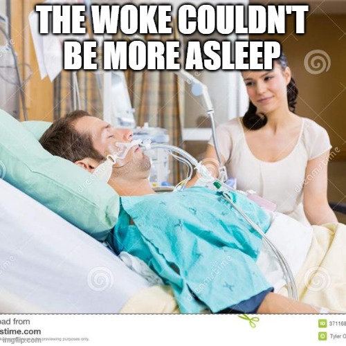 Coma guy soccer | THE WOKE COULDN'T BE MORE ASLEEP | image tagged in coma guy soccer | made w/ Imgflip meme maker