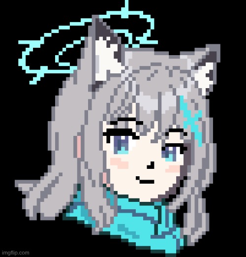 Textbox sprites for Shiroko, nearly done. Just need some more shading and glow for the halo. | image tagged in blue archive,shiroko,sprites,undertale | made w/ Imgflip meme maker