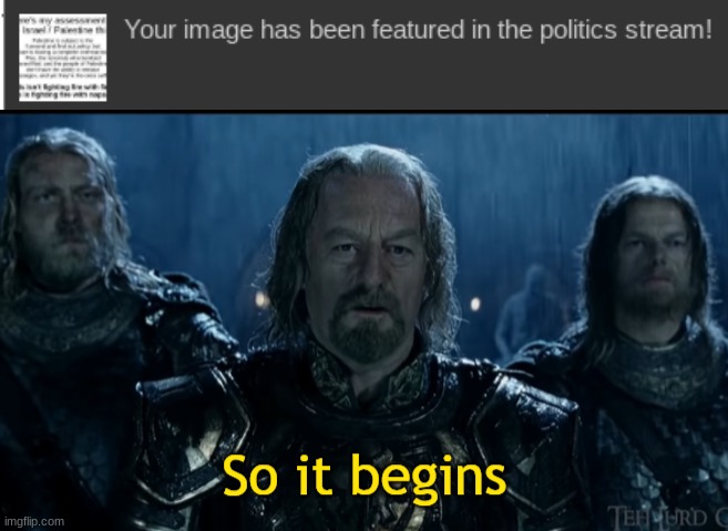image tagged in so it begins | made w/ Imgflip meme maker