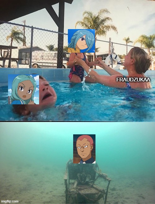 Mother Ignoring Kid Drowning In A Pool | FRAUDZUKAA | image tagged in mother ignoring kid drowning in a pool | made w/ Imgflip meme maker