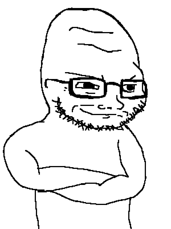 Soyjak arMs crossed Meme Template