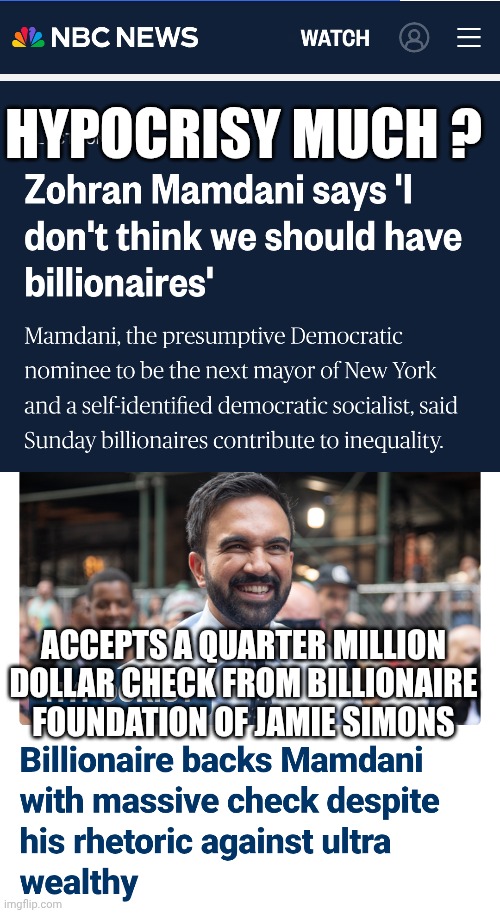 Socialism is STEALING For YOU | HYPOCRISY MUCH ? ACCEPTS A QUARTER MILLION DOLLAR CHECK FROM BILLIONAIRE FOUNDATION OF JAMIE SIMONS | image tagged in liar,new york,leftists,liberals,democrats,socialism | made w/ Imgflip meme maker