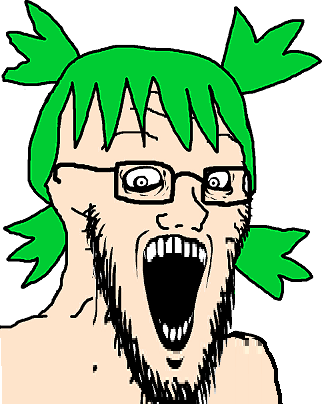 Crazed yotsuba soyjak Blank Meme Template