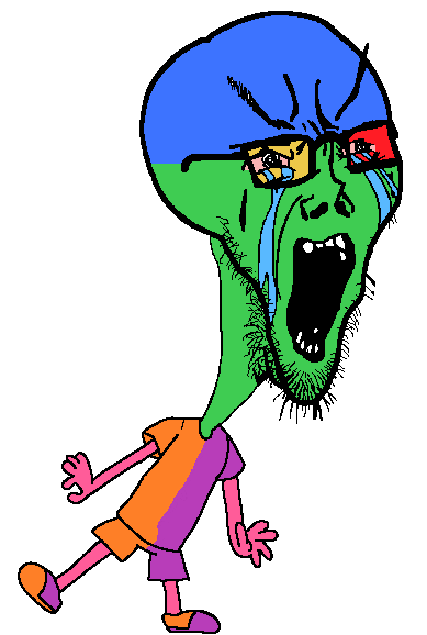 Angry colorful soyjak Meme Template