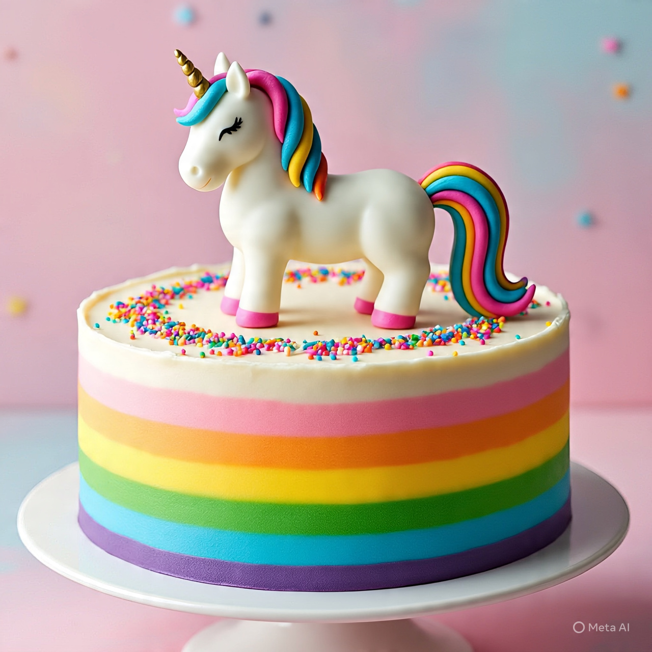 Rainbow Unicorn Cake Blank Meme Template