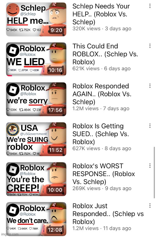 when roblox drama channels dont know when to shut tf up | made w/ Imgflip meme maker