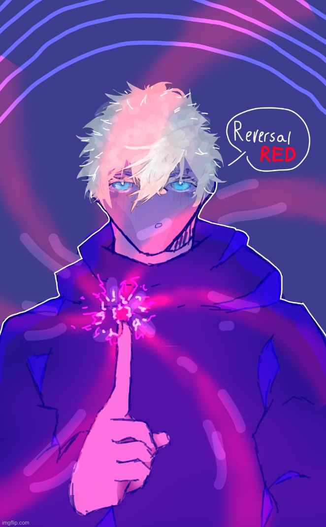 drew gojo | image tagged in drawing,stuff | made w/ Imgflip meme maker
