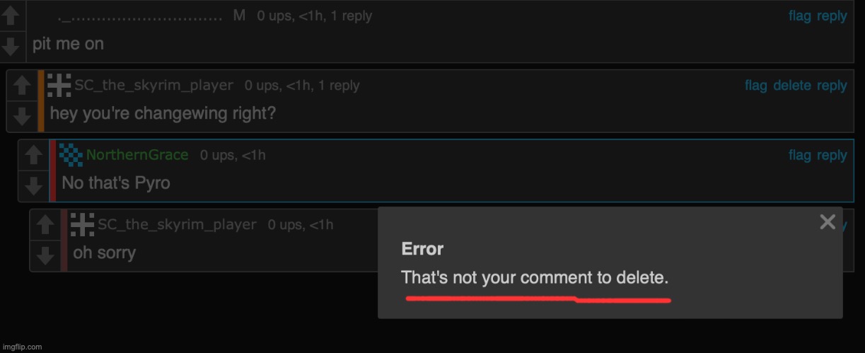 Dude I'm tryna delete my own comment and it says this | image tagged in wtf | made w/ Imgflip meme maker