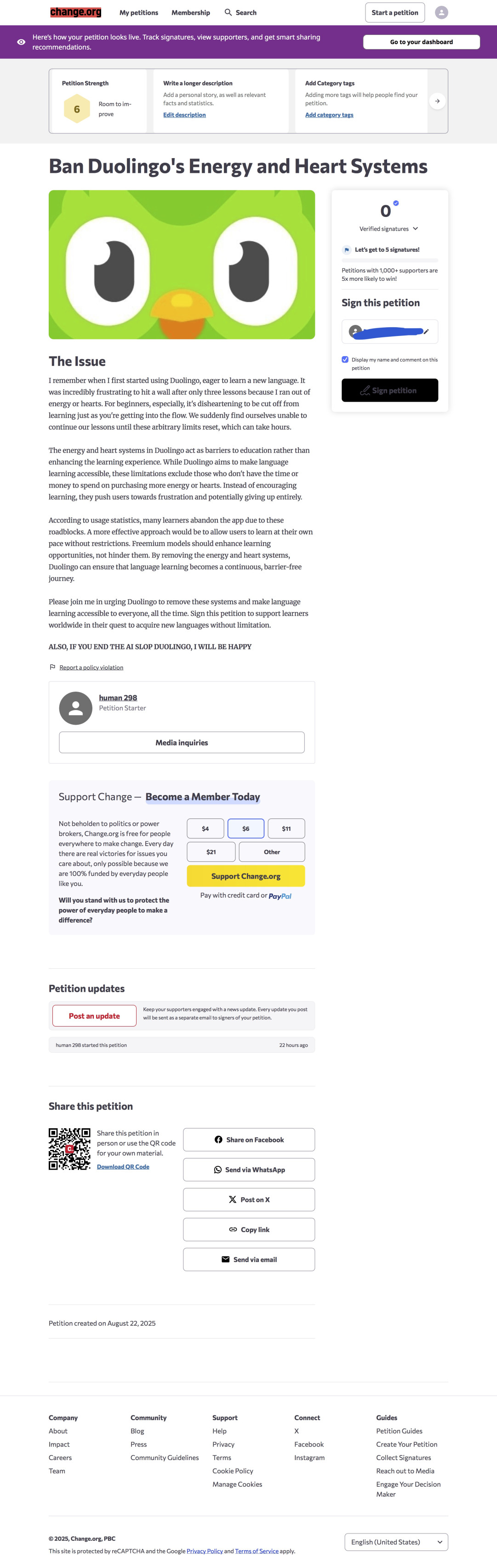 change.org Blank Meme Template