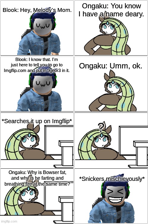 Ongaku's reaction to 9geor3.mp3 | image tagged in comic,ongaku,blook | made w/ Imgflip meme maker