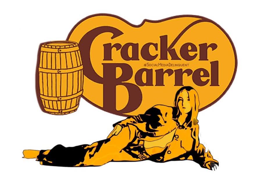 Sydney Sweeney Cracker Barrel logo Blank Meme Template