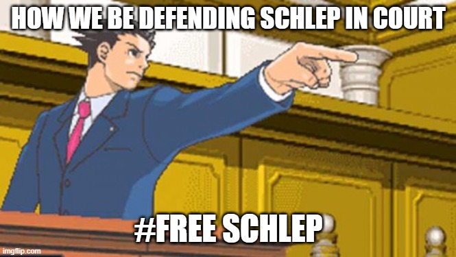 #freeschlep | HOW WE BE DEFENDING SCHLEP IN COURT; #FREE SCHLEP | image tagged in boot to the head | made w/ Imgflip meme maker