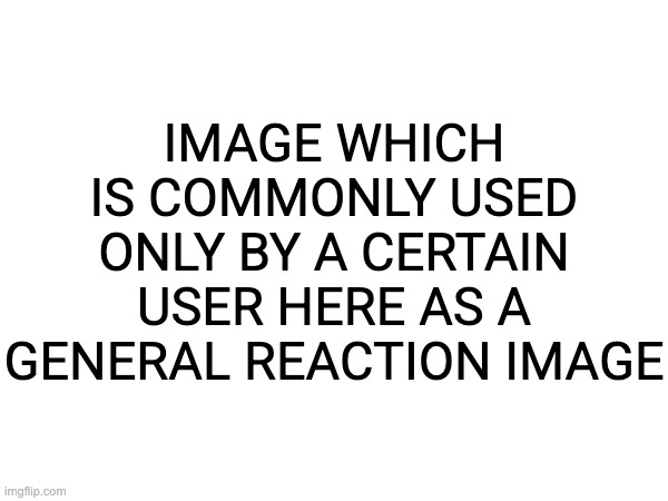 IMAGE WHICH IS COMMONLY USED ONLY BY A CERTAIN USER HERE AS A GENERAL REACTION IMAGE | made w/ Imgflip meme maker