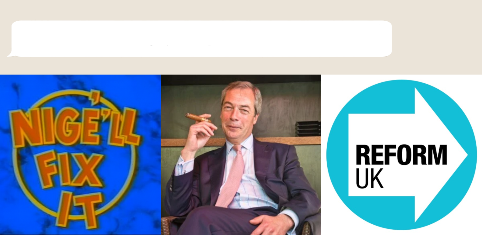 Nige'll fix it Blank Meme Template