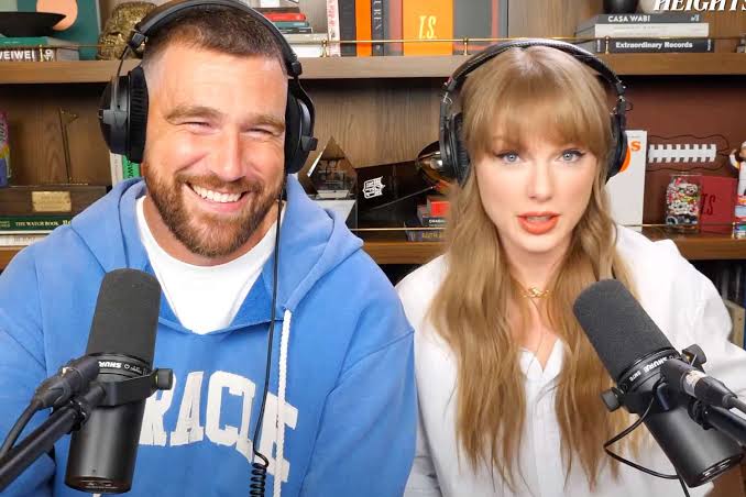 Taylor Swift Travis Kelce interview Blank Meme Template