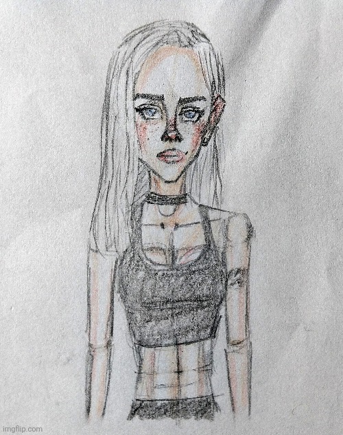 Kara (SamDoesArts OC) In My Style | image tagged in drawings,art,original character,girl | made w/ Imgflip meme maker