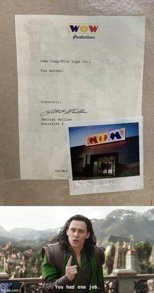 The Letter Says It All | image tagged in you had one job just the one | made w/ Imgflip meme maker