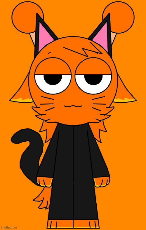 Oren's Halloween costume | image tagged in sprunki,oren,incredibox,black cat,halloween costume,fan art | made w/ Imgflip meme maker