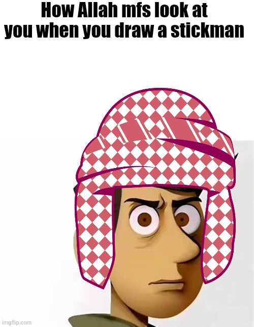uncanny chris | How Allah mfs look at you when you draw a stickman | image tagged in uncanny chris | made w/ Imgflip meme maker