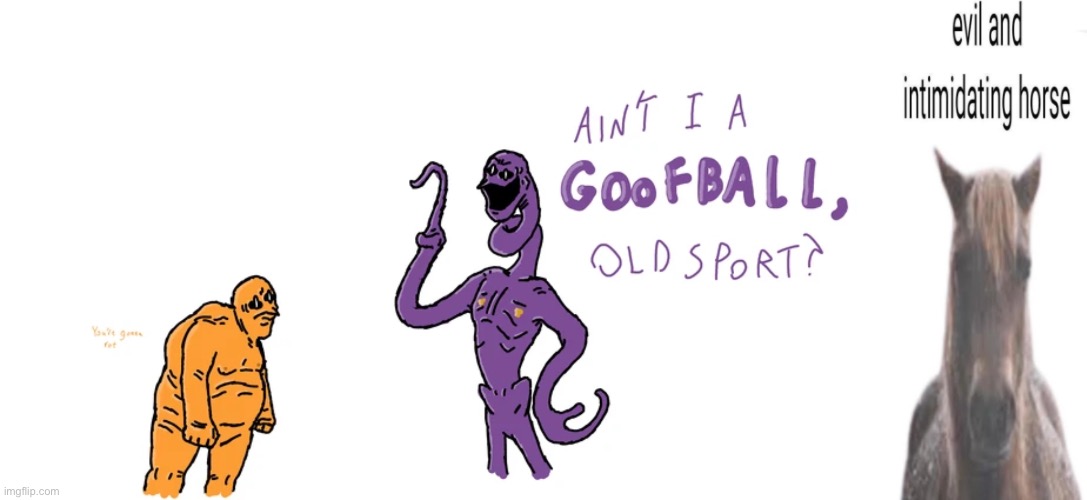 image tagged in evil and intimidating horse | made w/ Imgflip meme maker