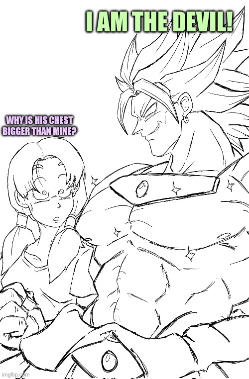WHY IS HIS CHEST BIGGER THAN MINE? I AM THE DEVIL! | made w/ Imgflip meme maker