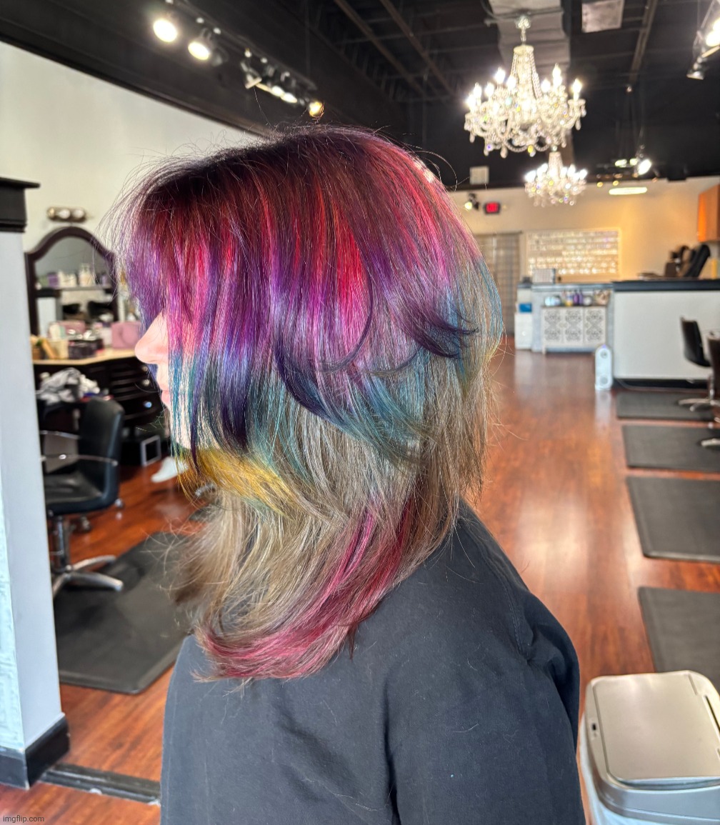 GUYS I GOT MY HAIR DONE!!!!! it looks straight off of Google :') | image tagged in matinence is gonna be hell,i have to take cold showers now,crying | made w/ Imgflip meme maker
