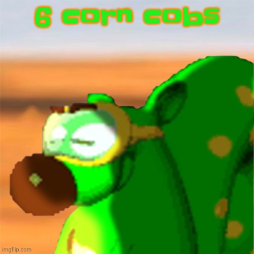 Eaten | 6 corn cobs | image tagged in mill accepting his fate | made w/ Imgflip meme maker