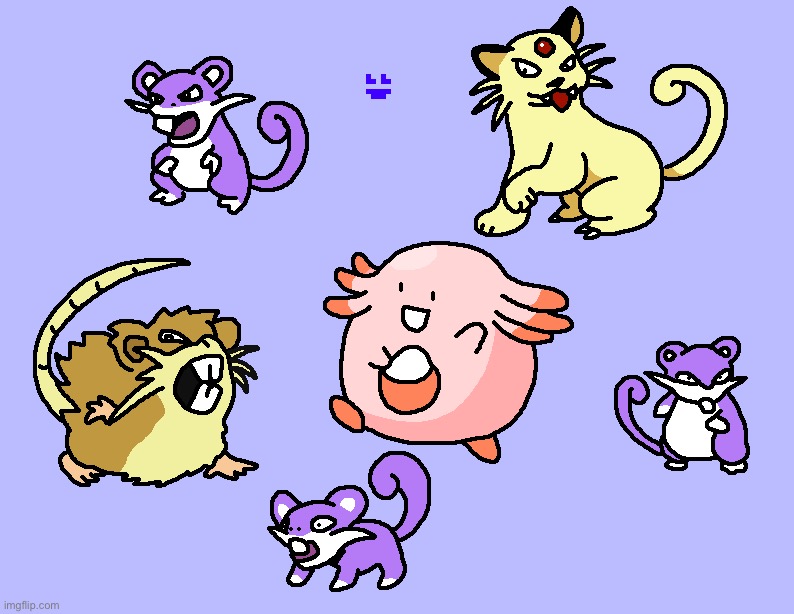 The squeak squad, my normal type pokemon team | made w/ Imgflip meme maker
