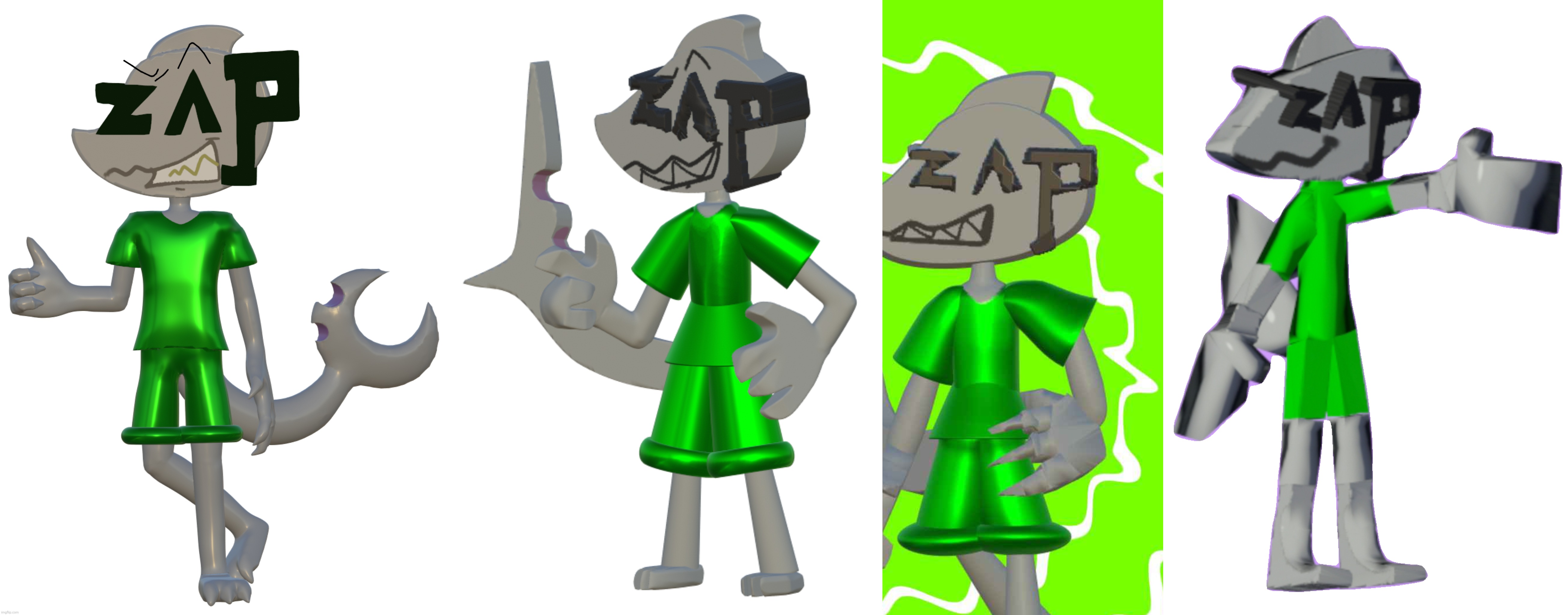 Which one is the best (newest to oldest ->) | image tagged in zap official render,galactic groove,zap render | made w/ Imgflip meme maker