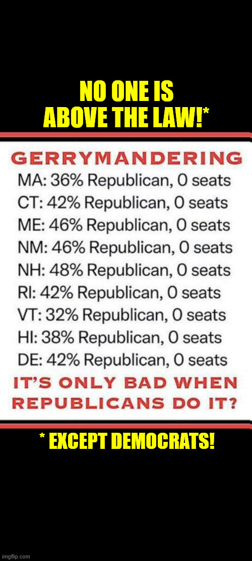 NO ONE IS ABOVE THE LAW!*; * EXCEPT DEMOCRATS! | made w/ Imgflip meme maker