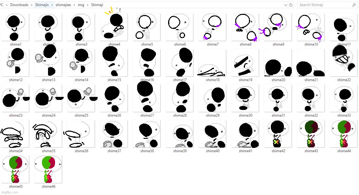 THE SHIMEJI SPRITESHEET IS DONE :D | made w/ Imgflip meme maker