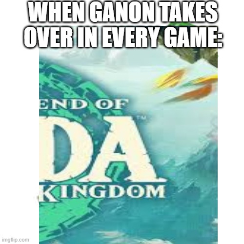 totk logo | WHEN GANON TAKES OVER IN EVERY GAME: | image tagged in creeper reaper | made w/ Imgflip meme maker