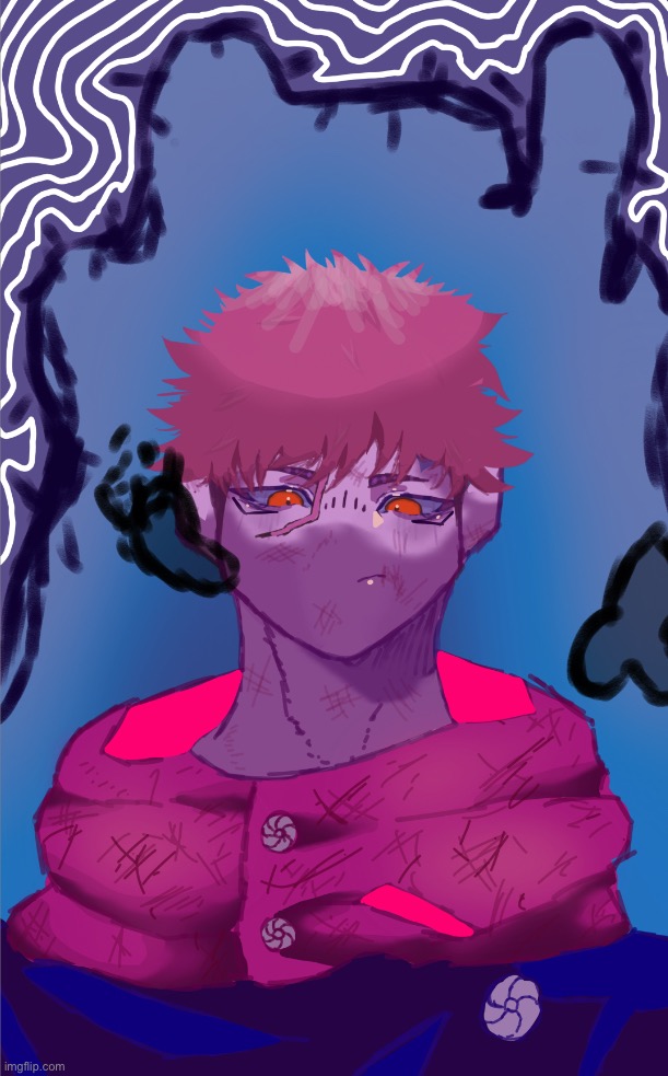 first it was gojo, now its yuji | image tagged in drawing,stuff,jjk | made w/ Imgflip meme maker