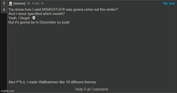 never specified which december :3 | made w/ Imgflip meme maker