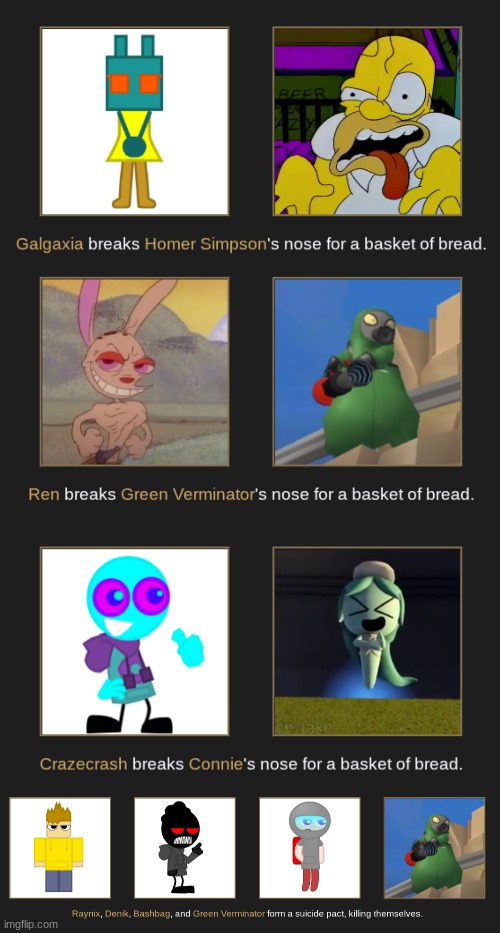 So we're breaking noses for baskets of bread and forming suicide pacts now? | image tagged in images | made w/ Imgflip meme maker