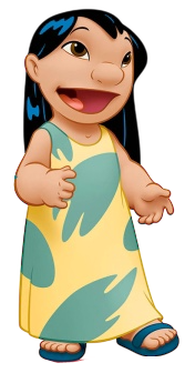Lilo Pelekai in her Yellow Dress With Green Leaves Blank Meme Template