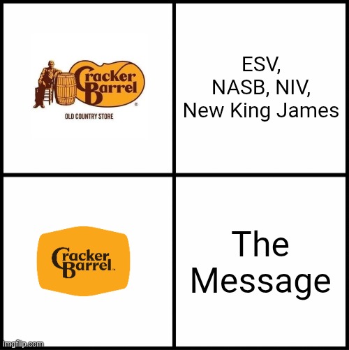 MSG is bad for you | ESV, NASB, NIV,
New King James; The Message | image tagged in christian memes,holy bible,message bible | made w/ Imgflip meme maker