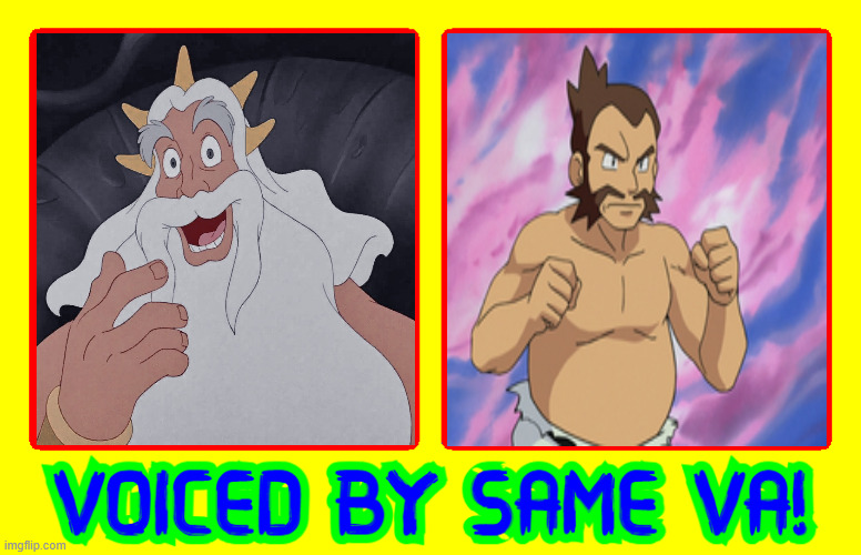 voiced by kenneth mars | image tagged in voiced by same va,same voice actor,kenneth mars,pokemon,veterans,the little mermaid | made w/ Imgflip meme maker