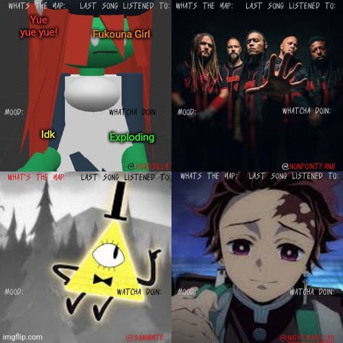 My friend made this temp :3 | Yue yue yue! Fukouna Girl; Idk; Exploding | image tagged in tlsm shared temp | made w/ Imgflip meme maker