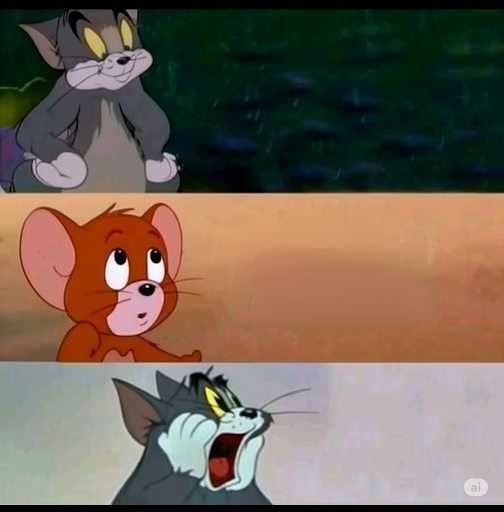 Tom shock on jerry Blank Meme Template