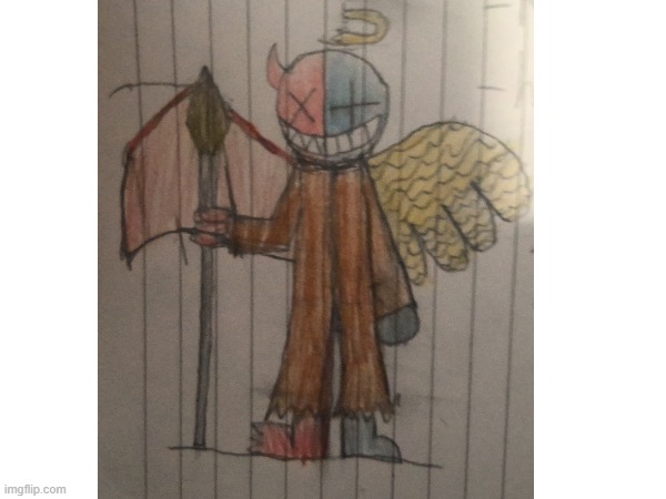 Behold! The broken angel! If you have questions on lore then comment | image tagged in lore | made w/ Imgflip meme maker