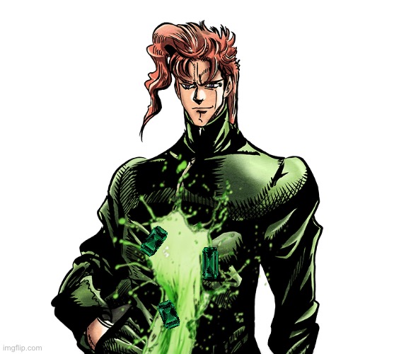 Kakyion when he sees your mom | image tagged in jojo's bizarre adventure,emerald splash | made w/ Imgflip meme maker