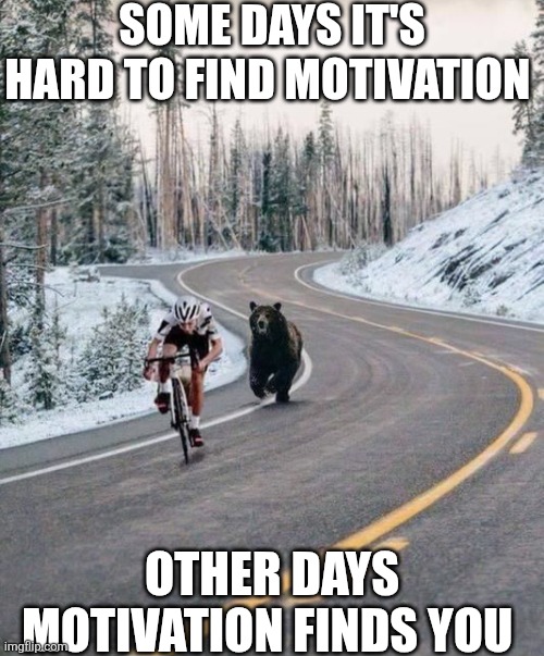 Some Days It's Hard To Find Motivation Other Days Motivation Finds You | SOME DAYS IT'S HARD TO FIND MOTIVATION; OTHER DAYS MOTIVATION FINDS YOU | image tagged in chrisjoines1 | made w/ Imgflip meme maker