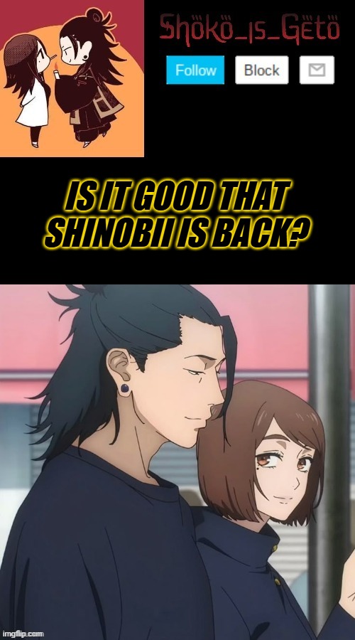hmm | IS IT GOOD THAT SHINOBII IS BACK? | made w/ Imgflip meme maker