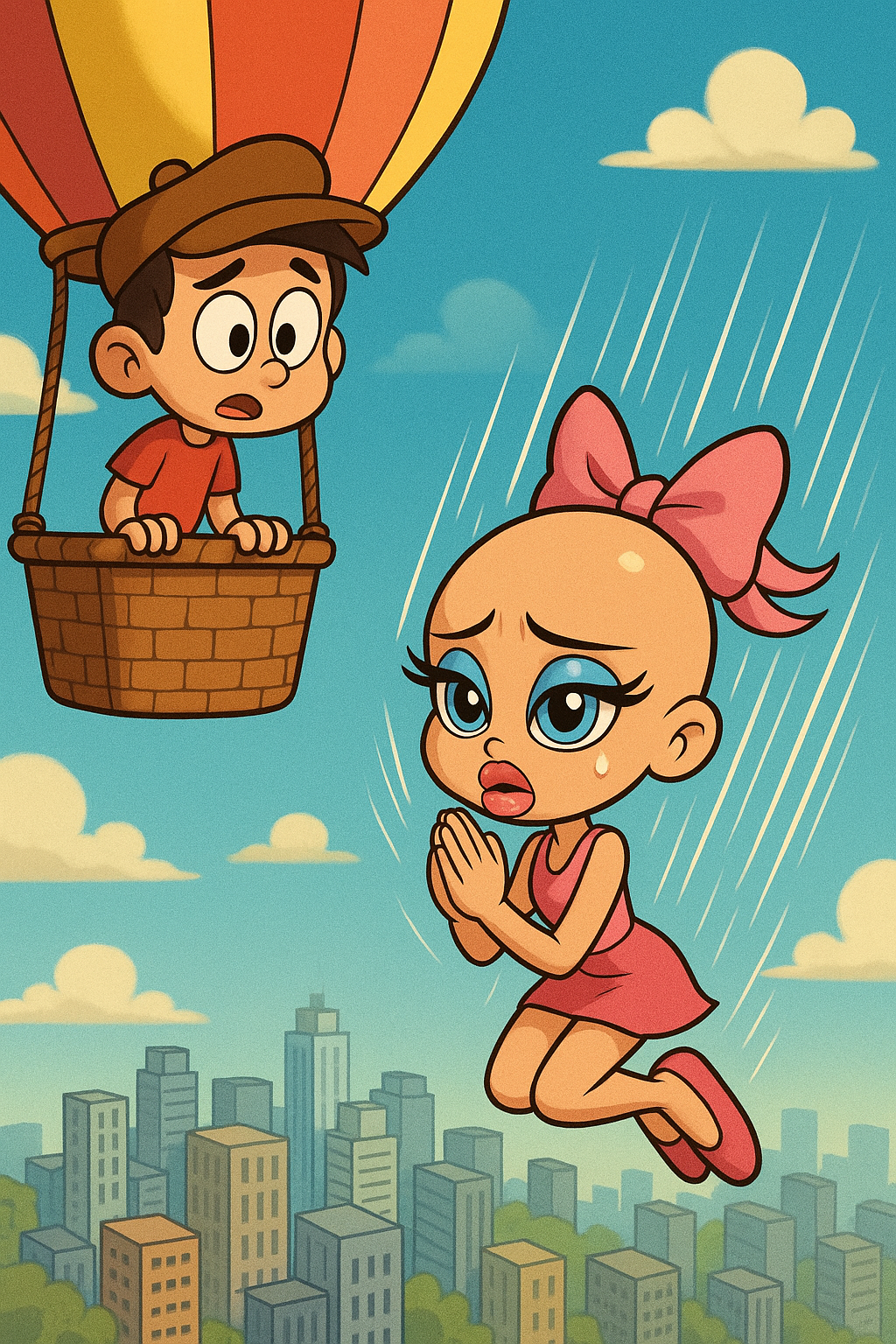 bald cutie's plunge Blank Meme Template