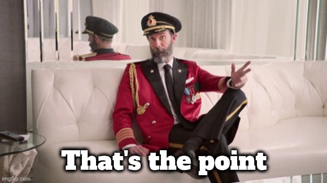 Captain Obvious Explains It | That's the point | image tagged in captain obvious explains it | made w/ Imgflip meme maker