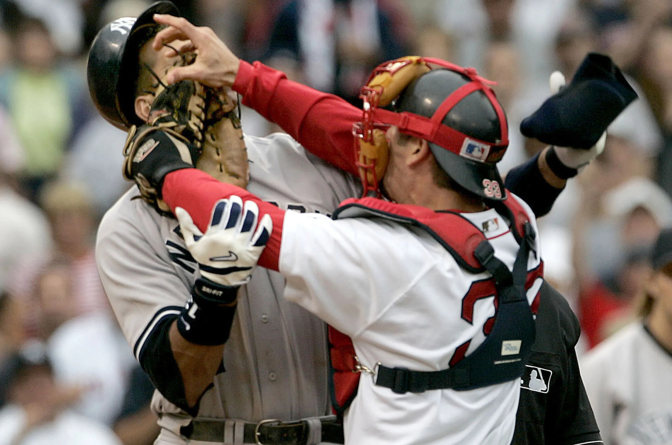 Jason Varitek hitting A-Rod Blank Meme Template