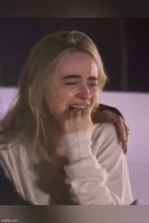 Sabrina Carpenter Crying | image tagged in sabrina carpenter crying | made w/ Imgflip meme maker