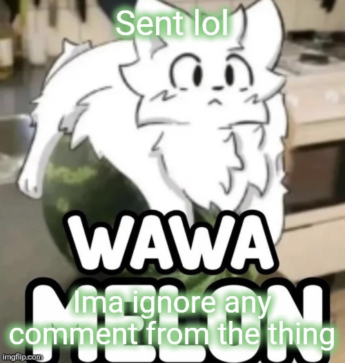 The Wawa Melon | Sent lol; Ima ignore any comment from the thing | image tagged in the wawa melon | made w/ Imgflip meme maker
